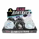 GLASS ASHTRAY 6CT CASINO EDITION